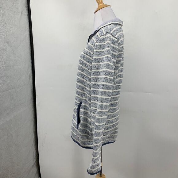 Thread+Supply Sweatshirt Womens M Medium Multi Stripe Quarter Zip Mock Fleece - Picture 4 of 11